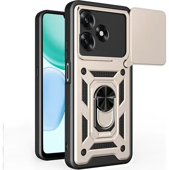 Pouzdro na mobilní telefon Techsuit – řada CamShield – Honor X5c Plus – zlatá