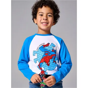 Chlapecké tričko Sinsay - Bavlněná košilka s potiskem Spider-Man - bílá - 054FC-00X - 054FC-00X-134