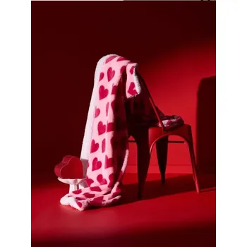 Dámský svetr Sinsay - Deky srdíčky s valentýnským motivem - růžová - 199HV-30X - 199HV-30X-ONE