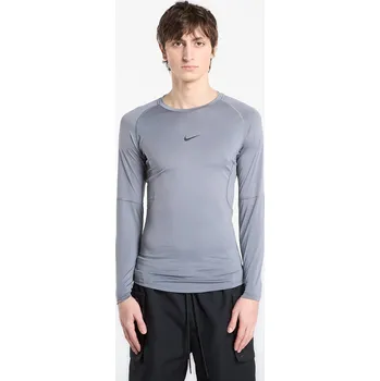 Pánské tričko Tričko Nike Pro Men's Dri-FIT Tight Long-Sleeve Fitness Top Smoke Grey/ Black L
