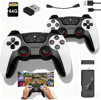 Herní zařízení Bezdrátová Retro Herní Konzole s Více Než 20 000 Hrami a 2 Ovladači HDMI 4K