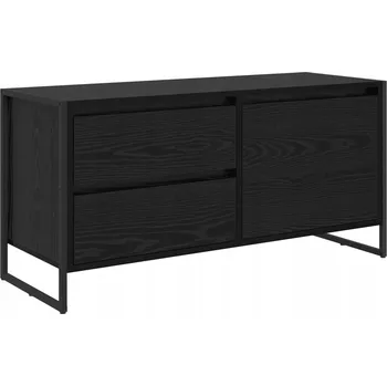 Televizní stolek TV stolek se zásuvkou Černý Dub 100 x 36 x 49.5 cm