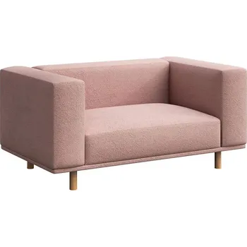 Křeslo Růžové relaxační křeslo z textilie bouclé Kukumo – Ame Yens ID_1593808