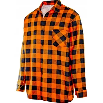 Pánská košile Koszula flanelowa robocza pomarańczowa 5XL