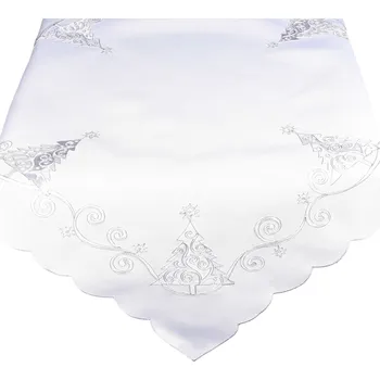 Stolování Ubrus Vánoční, Stromek, bílý