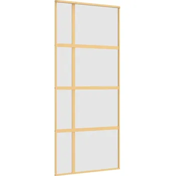 Interiérové dveře Posuvné interiérové dveře z matného ESG skla a hliníkovým rámem 90x20