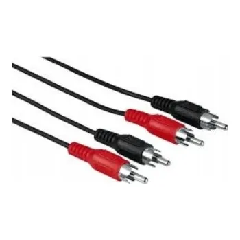 Audio kabel Hama 2xRCA/2xRCA 1.2m 2 x RCA 2 x RCA Černý, Červený audio kabel