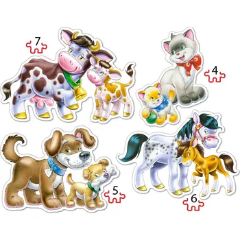 Puzzle Castorland 22dílné Puzzle Zvířata s dětmi