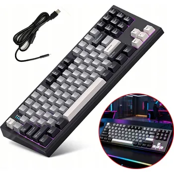 Klávesnice KLAWIATURA GAMINGOWA MECHANICZNA S87 WIND SPIRIT ČERNÁ BLUETOOTH KABELOVÁ