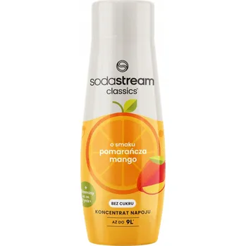 Příprava sody SodaStream Sirup Pomeranč Mango bez cukru, nápojový koncentrát, 440 ml