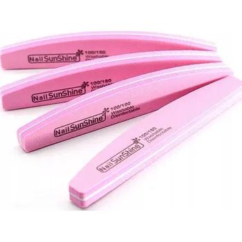 Přípravek na nehty 10 kusů PILNÍK SUNSHINE pěnový LEŠTICÍ blok na nehty tvar loďka 100/180 Buffer