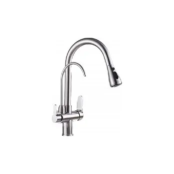 Vodovodní baterie Kuchyňská baterie stojánková LAUFERI MILENE stříbrná