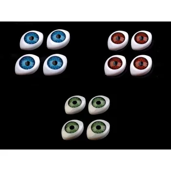Plastové oči k nalepení 12x17mm, střední, mix náhodných variant