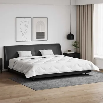 Zahradní nábytek Duvet s polštáři s polštářem 3 pcs Bílá Mikrovlákno a peří Bílá3377913