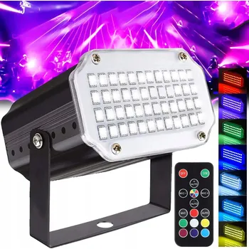 IP kamera LED STROBOSKOP 48 DIOD RGB SVĚTLO KLUB BAR HLINÍKOVÉ CHLAZENÍ SCÉNA