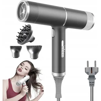 Péče o vlasy Lehký Profesionální Ionizační Fén s Difuzérem Černý 1000W