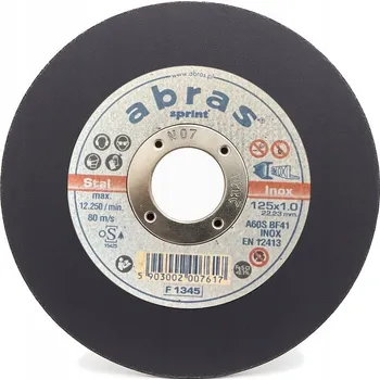 Řezný kotouč Řezný kotouč 125x1.0 A60S BF41 ABRAS Inox Sprint