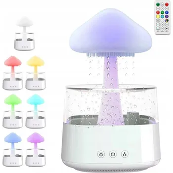 Zvlhčovač vzduchu LED ZVLHČOVAČ VZDUCHU VZDUCHU OBLÁČEK CLOUD 450ML AROMATERAPICKÝ DIFUZÉR DÁLKOVÉ OVLÁDÁNÍ