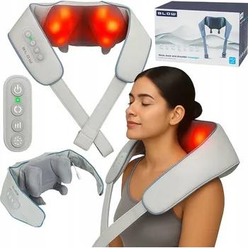 Masážní přístroj MASÁŽNÍ PŘÍSTROJ NA KRK A ZÁDA BEZDRÁTOVÝ NA AKUMULÁTOR, VYHŘÍVANÝ SHIATSU