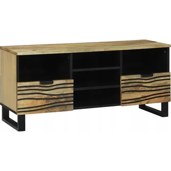 Televizní stolek TV stolky se zásuvkou, hnědá, 100 x 33 x 46 cm