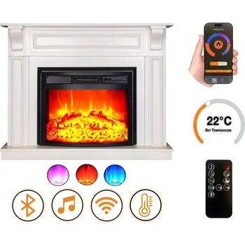 Elektrický krb DLC Home Mykonos White EF 4