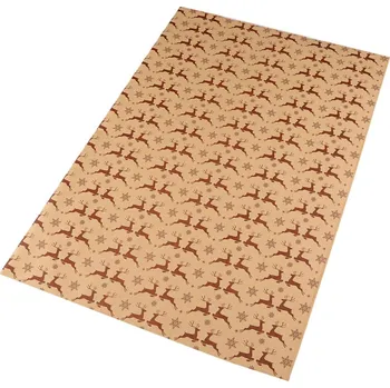 Balící papír Balicí papír vánoční 49x69 cm, střední, 2 hnědá přírodní hnědá