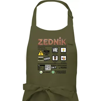 Kuchyňská zástěra Profese - informace o produktu - ZEDNÍK - Pánská zástěra na vaření - Univerzální velikost ( Khaki )