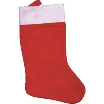 Vánoce Punčocha mikulášská 43 cm, červenobílá