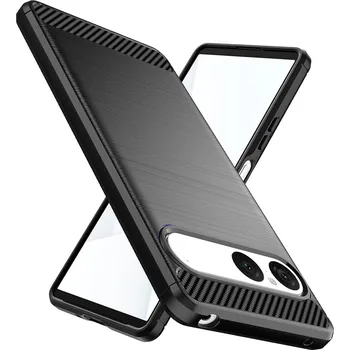 Pouzdro na mobilní telefon Pouzdro Techsuit Carbon Silicone pro Sony Xperia 10 VII černé
