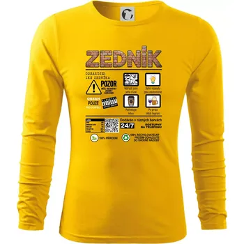 Pánské oblečení Profese - informace o produktu - ZEDNÍK - Triko s dlouhým rukávem FIT-T long sleeve - M ( Žlutá )