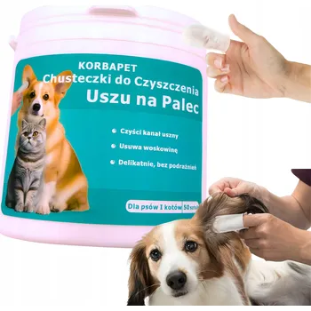 Kosmetika pro psa Vlhčené ubrousky pro péči o uši psa 50 ks