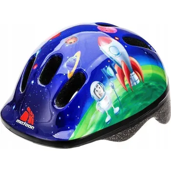 Cyklistická přilba DĚTSKÁ CYKLISTICKÁ PŘILBA S NASTAVENÍM METEOR MV6-2 XS 44-48 KOSMICKÁ RAKETA