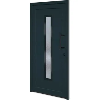 Vchodové dveře Vchodové dveře PVC antracit 98x200cm s nastavitelnými panty