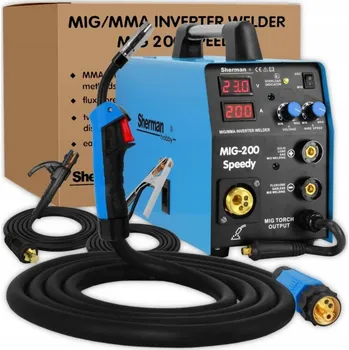 Svářečka Svářečka Sherman MIG 200 Speedy – MIG/MAG, MMA, 200 A, IGBT