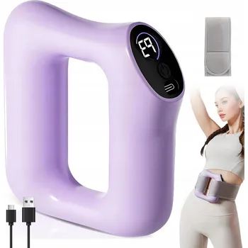 Masážní přístroj MASÁŽNÍ PŘÍSTROJ NA PAS FASCIA RING BEDERNÍ PÁS PRO MASÁŽ 5 ÚROVNÍ FIALOVÝ