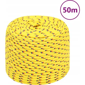 Lany Polypropylenové lano žluté 10 mm x 50 m, nosnost 645 kg