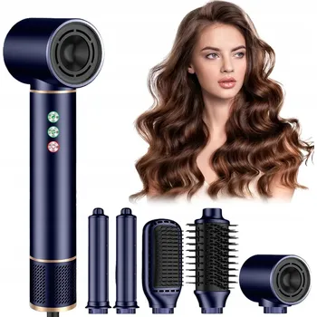 Kulma 5v1 Horkovzdušná rotační kulma a fén na vlasy s ionizací - sada 5 v 1