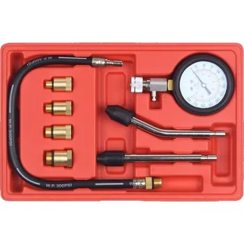 Autoelektronika Měřič kompresního tlaku benzínu Ø63mm 300 PSI 6 koncovek Magnus