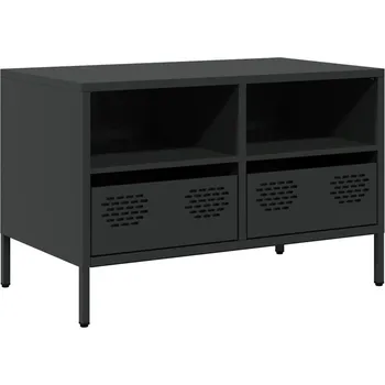 Televizní stolek TV stolek, černý, 68x39x43,5 cm, ocel válcovaná za studena