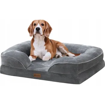 Pelíšek pro psa Juskys kotec pro psa šedý 72 cm x 60 cm