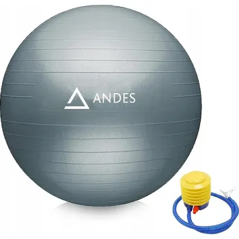 Gymnastický míč Nafukovací jógový Gymnastický míč pro těhotné ženy s pumpičkou, šedý, 55 cm