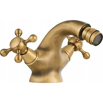 Bidetová baterie BATERIE retro, kartáčovaná mosaz, stojánková ABELIA