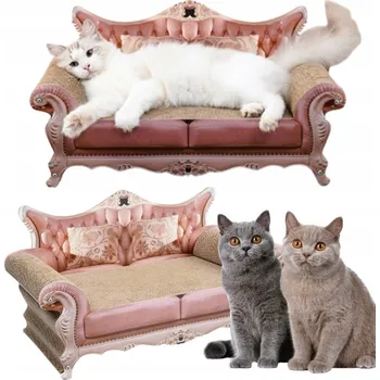 Nízké škrabadlo z kartonu růžové do 60 cm pro koťata a kočky velkých plemen