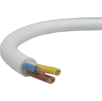elektrický kabel Kabel napájecí šňůra OMY 3x0,5 bílý