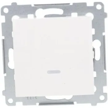 vypínač Kontakt Simon 54 jednoduchý vypínač s LED podsvícením bílý DW1L.01/11