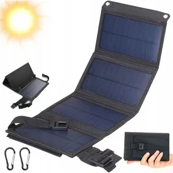 Zabezpečení domácnosti SOLÁRNÍ NABÍJEČKA NA TELEFON 20W 5V, SKLÁDACÍ TURISTICKÝ SOLÁRNÍ PANEL