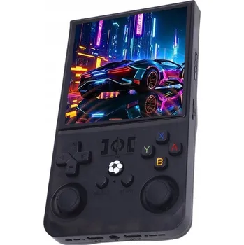 Herní konzole R36 MAX MINI KONZOLE 64 GB s Linuxem, 4.0" IPS DVA JOYSTICKY, ČERNÁ