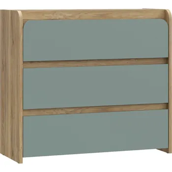 Komoda Komoda Hoa se třemi zásuvkami - Black Red White - BRW 104.4x94.5 cm