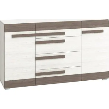 Komoda Komoda Blanco - ML Meble Borovice bílá / New grey 165x96 cm