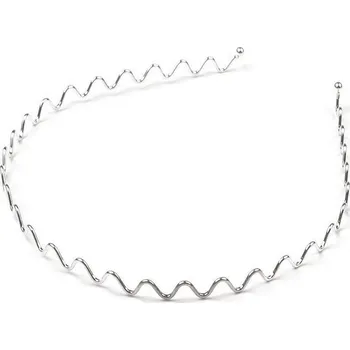 Základ pro výrobu čelenky vlnka, velké, stříbrná světlá